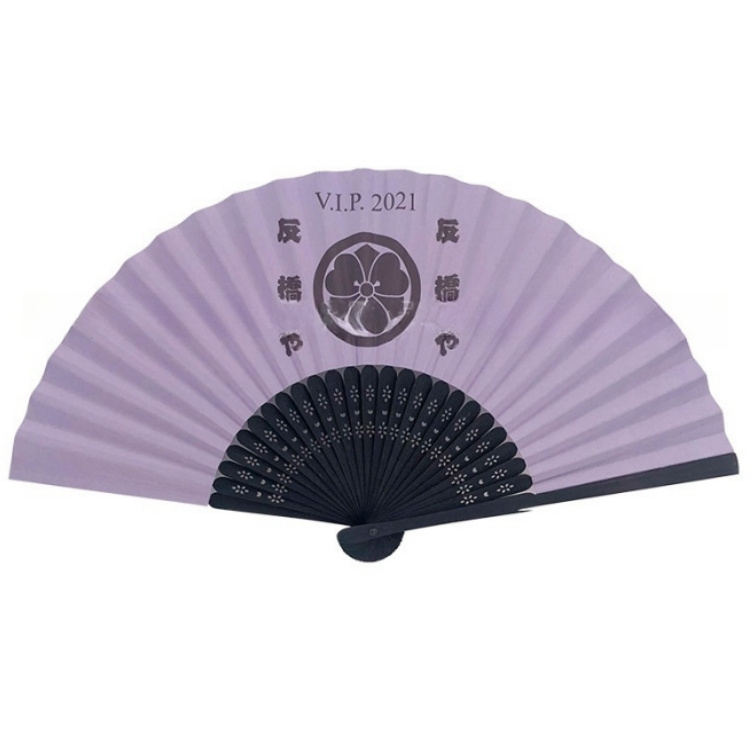 Pre Made Fan With Private Logo Luxury Silk Bamboo Personalized White Handheld Folding Fan Wedding Customized Printed Hand Fan