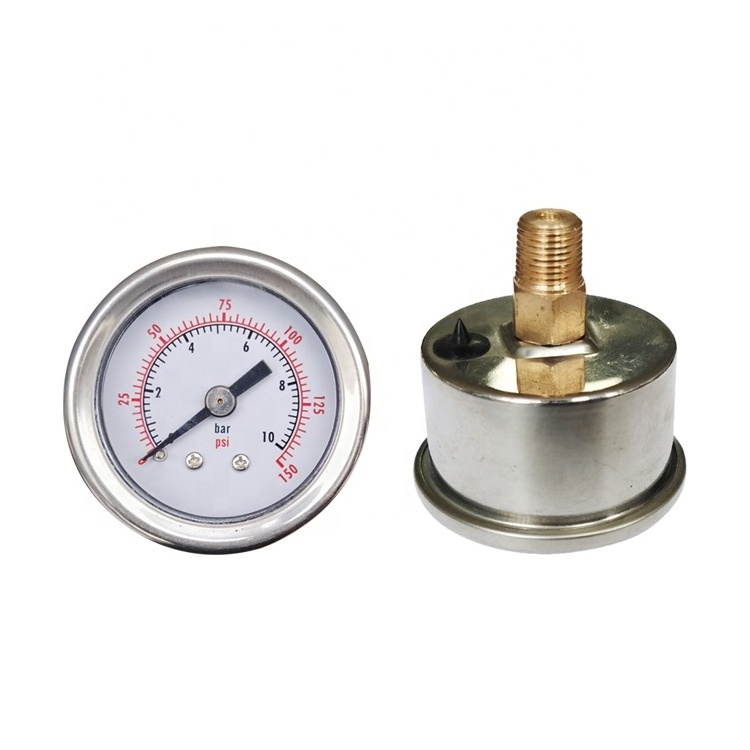 Lazer welding Back measuring instruments pressure gauge 2in for air 30 bar