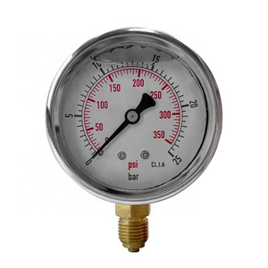 Contact mount u tube psi bourdon type hydraulic oil mpa all stainless steel glycerin filled bar pressure gauge manometer