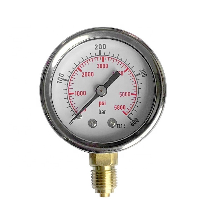 0-250Psi Hydraulic Ammonia Pressure Gauges Manometer