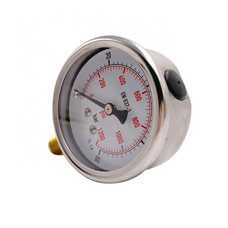 Anti-Vibration Methane Pressure Gauge 10Psi Manometer For Natural Gas