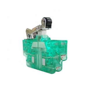 250VDC Plastic Roller Lever Snap Action Magnetic Micro Switch For Double break Contact And Positive Opening Operation