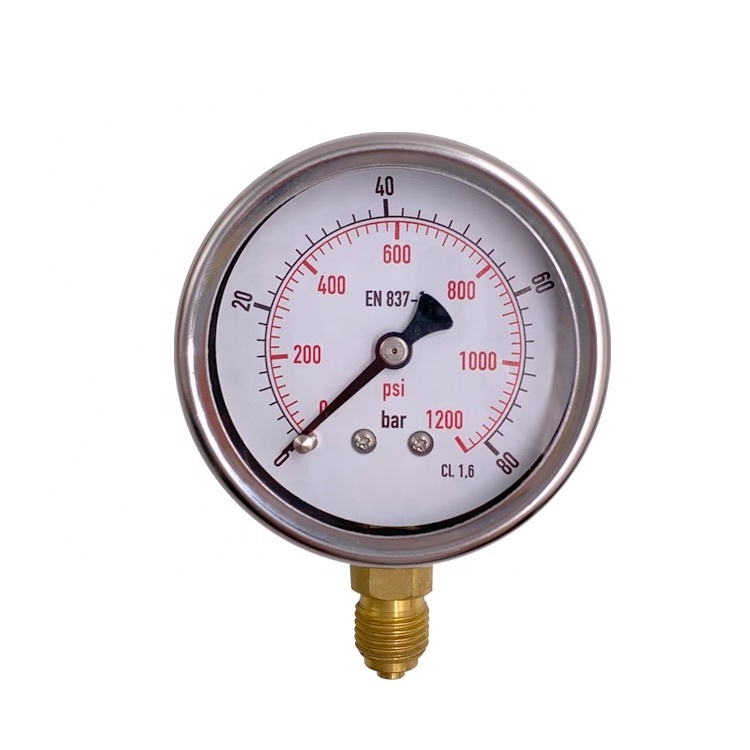 Anti-Vibration Methane Pressure Gauge 10Psi Manometer For Natural Gas