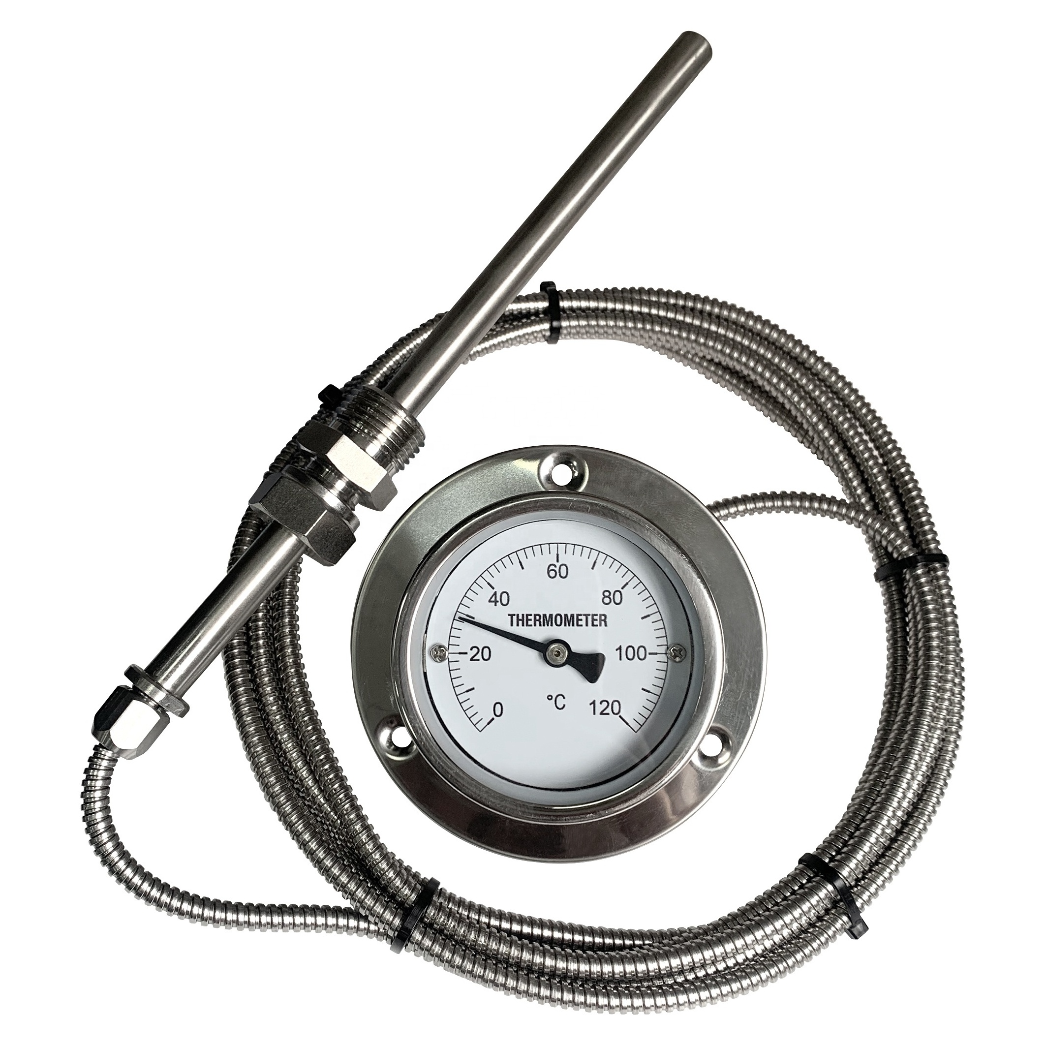 Stainless Steel Case Liquid-filled Bimetal Capillary Type Thermometer