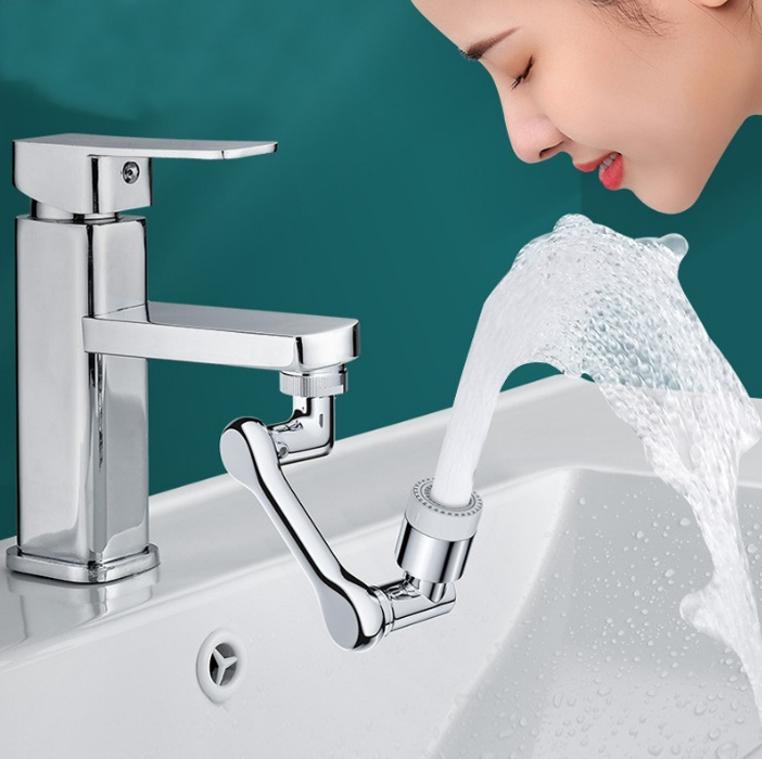 1080 Degree Rotatable Multi-Function Bathroom Sink ExtenderRotating Robotic ArmRotating Extension Faucet Aerator