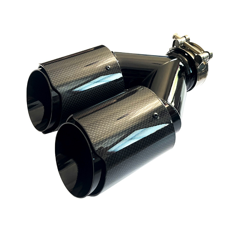 2.5 Inch Universal Carbon Fiber Exhaust Muffler Tip Pipe Car Modified Single Outlet Exhaust Pipe