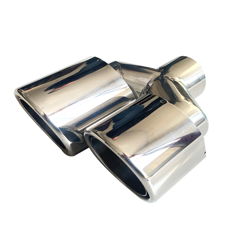 Car Accessories 2.5 inch 3 inch stainless steel Muffler Tips Y-type double outlet straight edge exhaust pipe tips