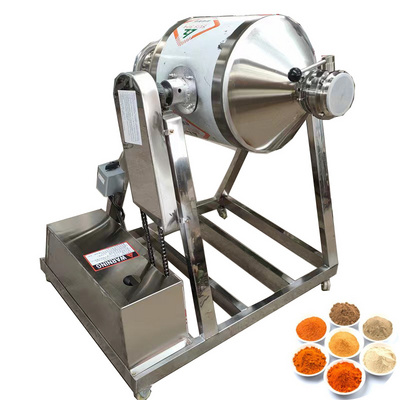 304 stainless steel drum type powder mixer Cone mixer for mixing powders High uniformity drum type dry powder mixer