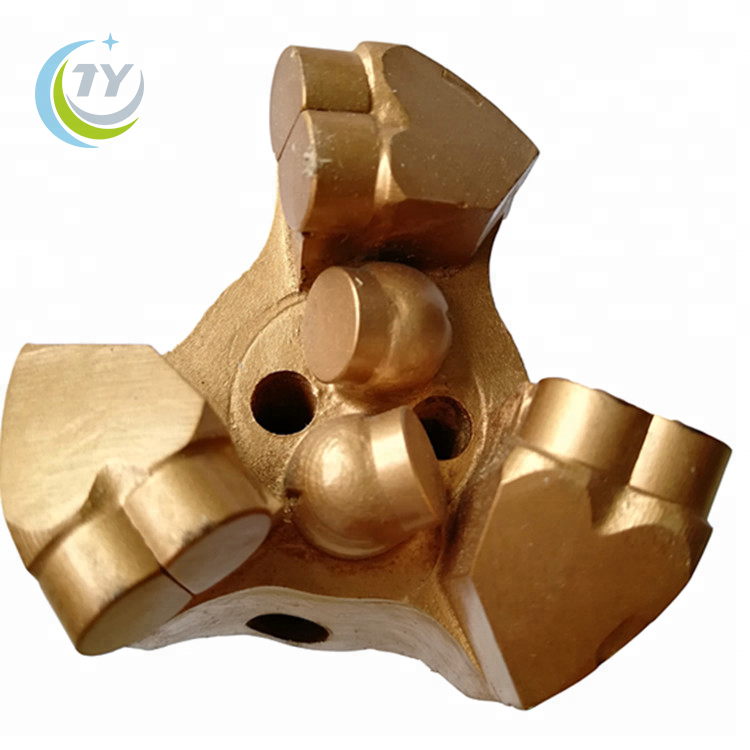 65mm 75mm Water Well Mining Non Core Pdc Drag Bit Concave Drill Bits