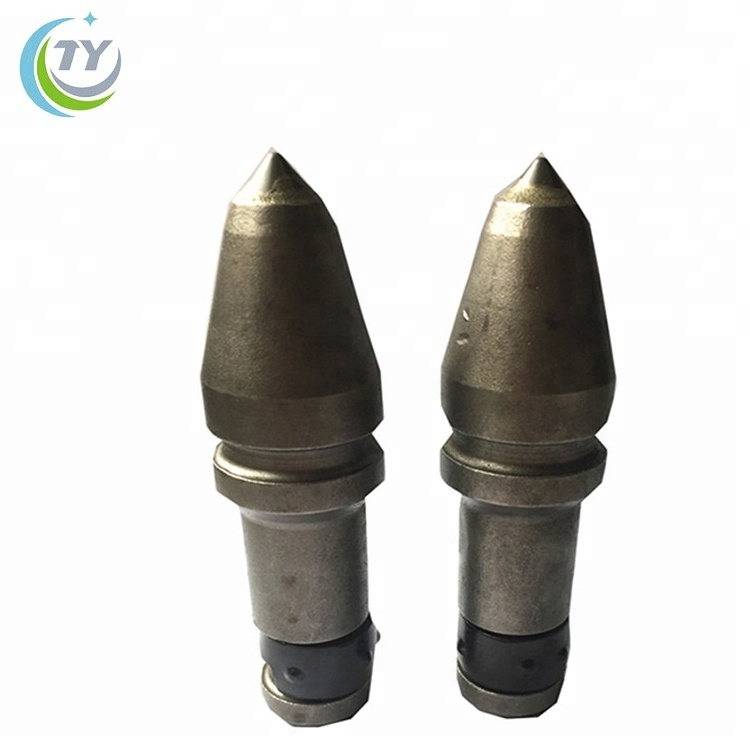 Rock wheel trencher use 25mm pilling bullet teeth C31HD for solid rock and reinforced concrete drilling