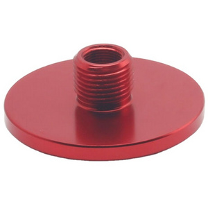 New CNC Machined Red aluminum Universal Car Automotive male female Threaded Oil Filter flange Adapter