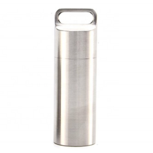 Stainless Steel Pill Organizer Case Container Waterproof Sealed Pill Holder Medicine Bottle for Outdoor Camping Travel