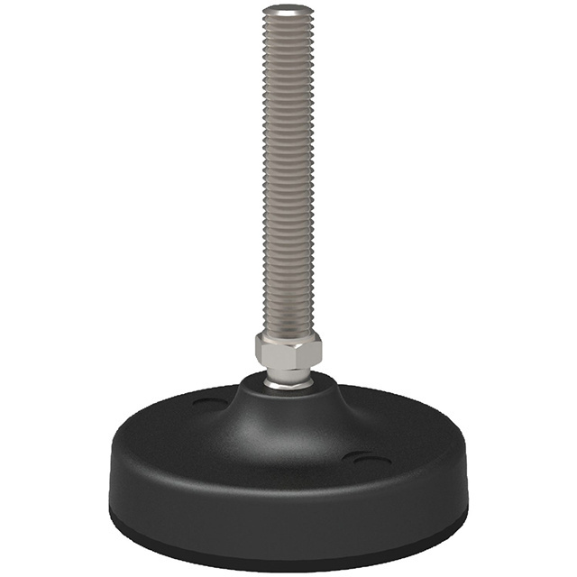 Ball Joint Adjustable Levelling Feet with Plastic Pad, Stainless Steel Bolt