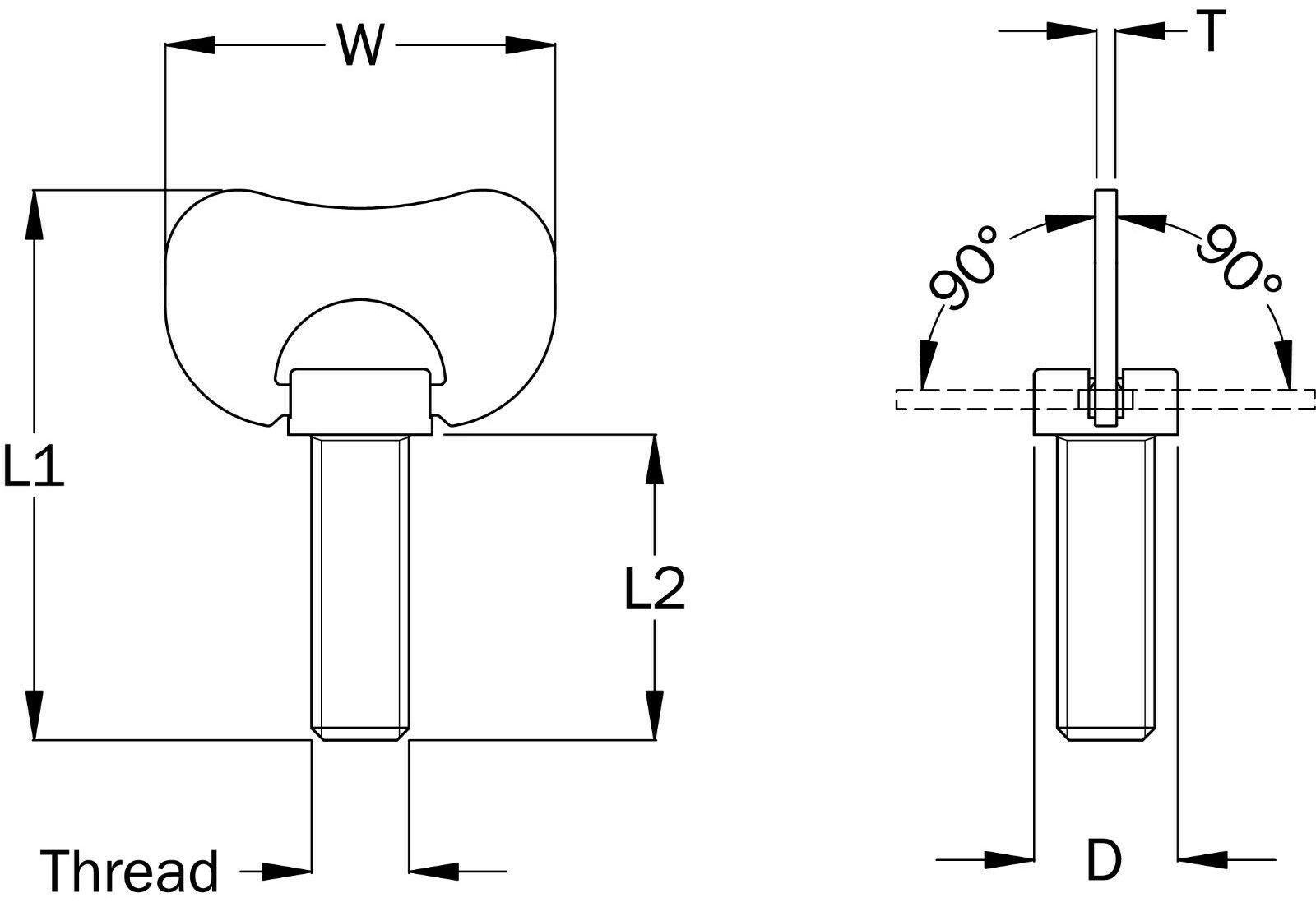 Custom design stainless steel wing bolts, chrome plated folding wing head bolts