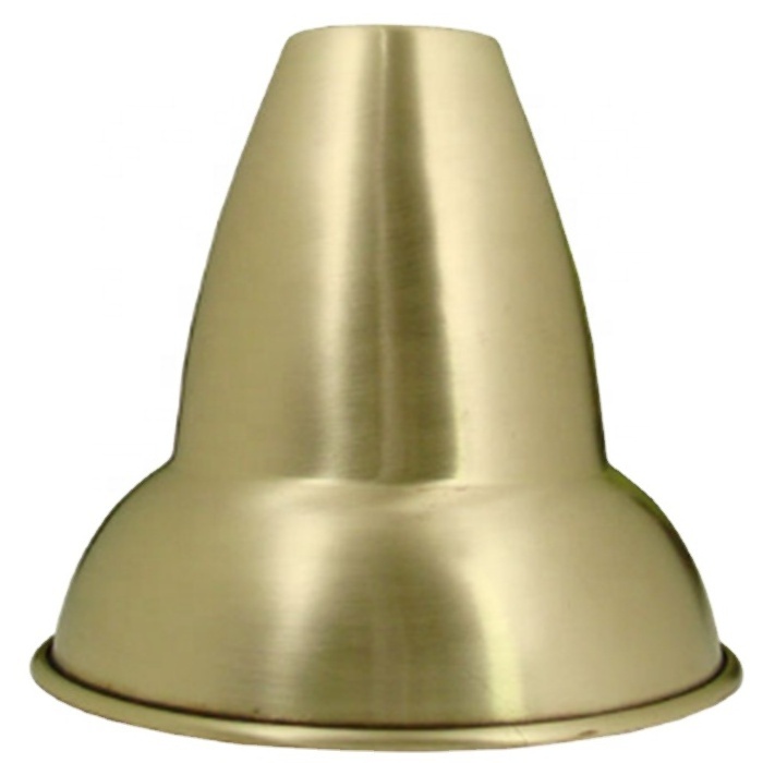 Good quality CNC brass spinning cone gourd shape lighting parts lamp shade by your design