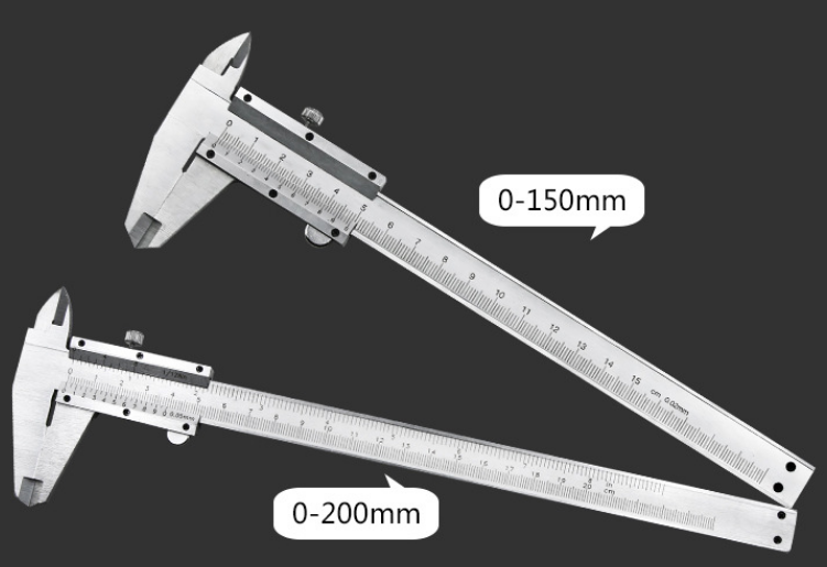 Vernier caliper carbon steel precise measurement vernier caliper four metal measuring tools 0-150mm