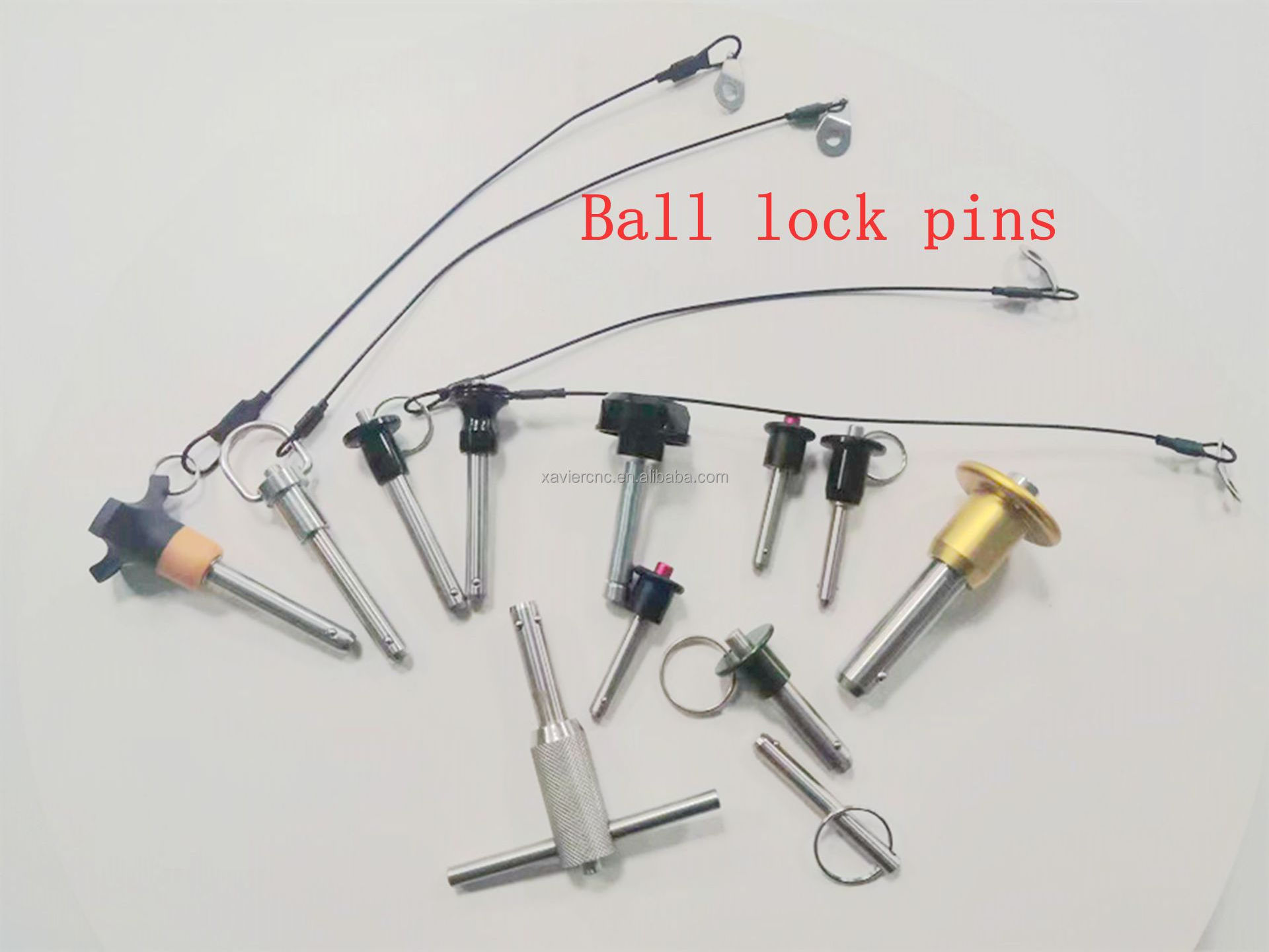 Stainless steel line arrays Button Handle quick release spring loaded self locking safety Ball Lock Pins