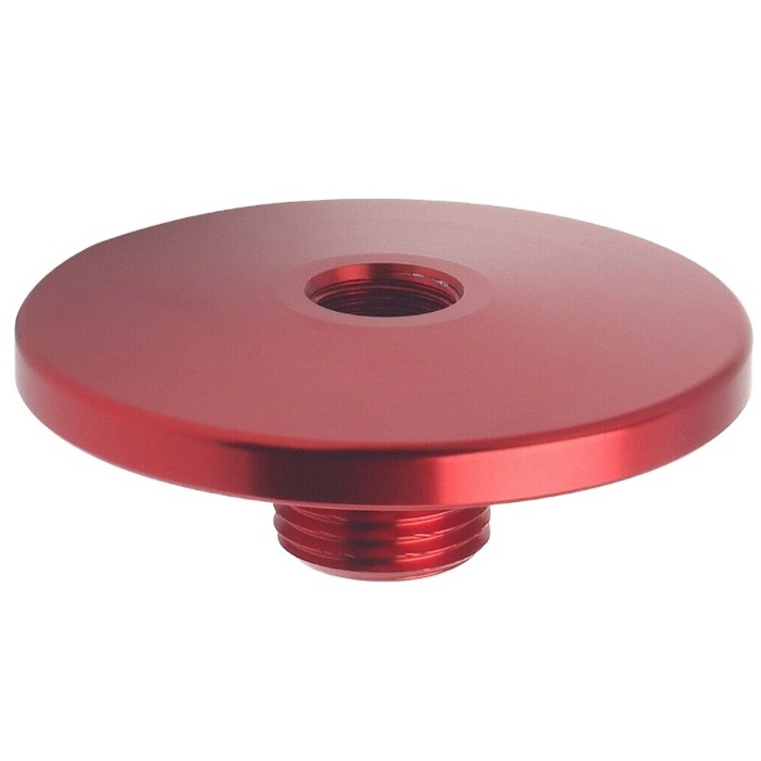 New CNC Machined Red aluminum Universal Car Automotive male female Threaded Oil Filter flange Adapter