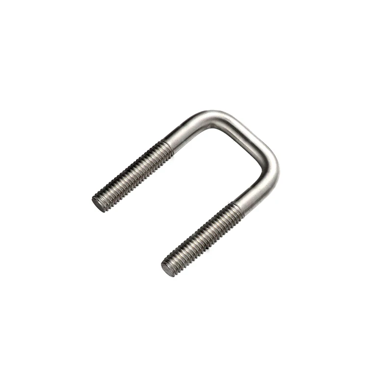 Customized Stainless Steel Right-angle Bolts U-shaped Square Clamp Screw Silver