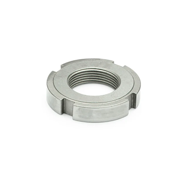 Customized Stainless Steel Grooved Slotted Round Nuts Hardened Lock Nut