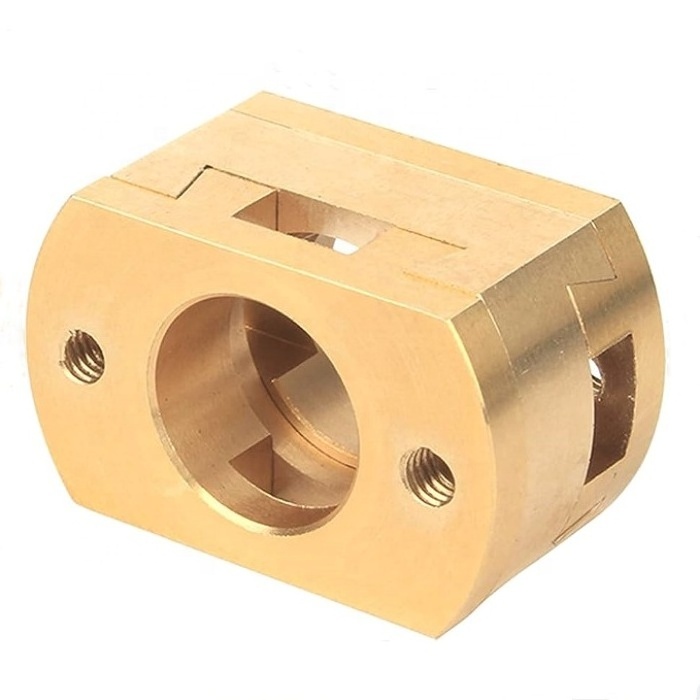 cnc machining T8 Old ham Shaft Couplings Flexible Square Brass Coupling For 3d Printer Ender3