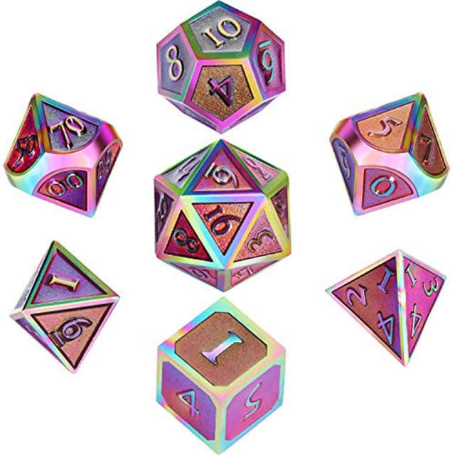 best price custom Printed Metal Dice for Role playing game and Board game