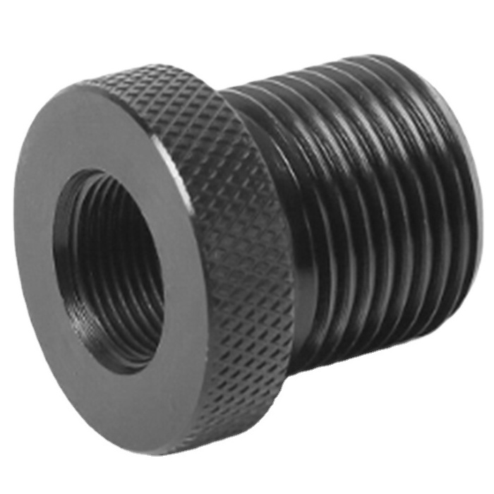 Good quality CNC Machined Black Steel Automotive knurling Oil Filter Screw Adapter factory price