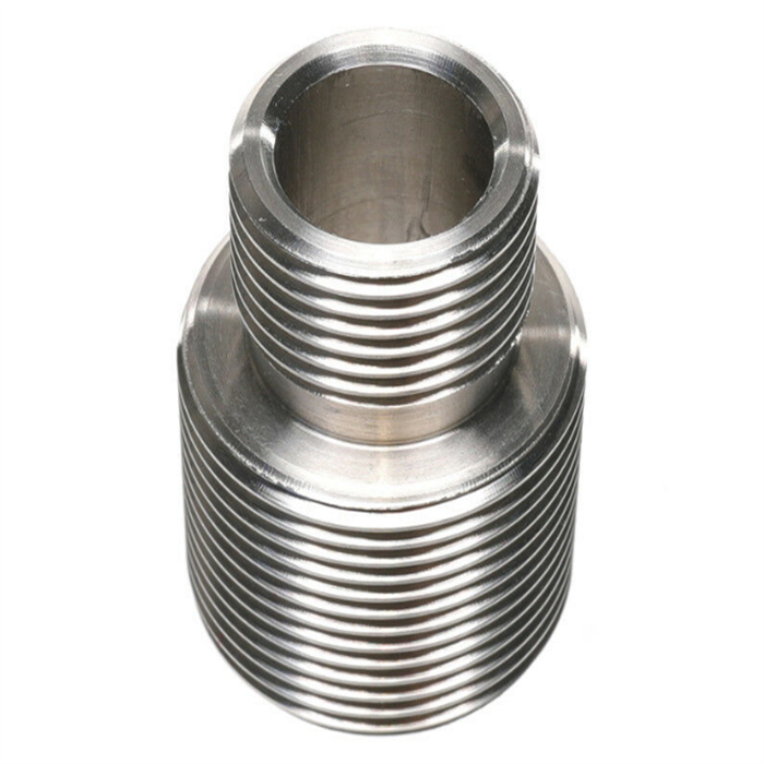 Custom CNC Machined Stainless Steel hollow male female Threaded Oil Filter Adapter thread nuts