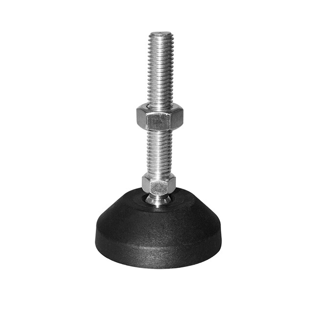 Ball Joint Adjustable Levelling Feet with Plastic Pad, Stainless Steel Bolt