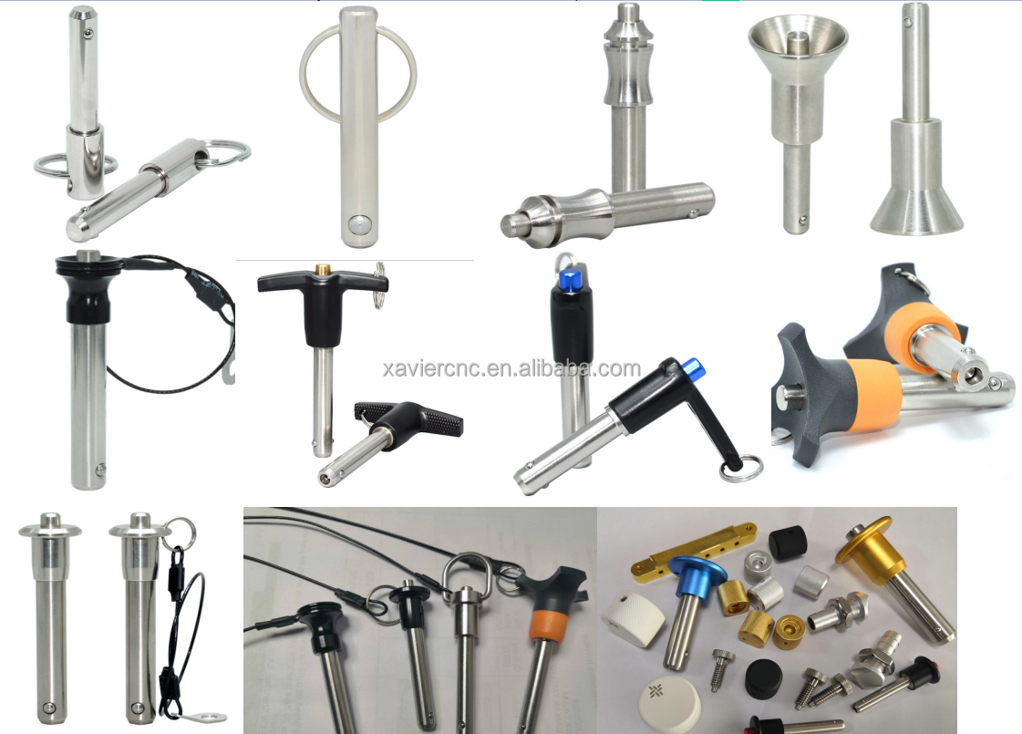 Customized stainless steel Button Handle quick release Knob grip spring loaded ball locking pin