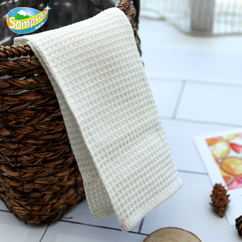 Multi-Use Reusable Kitchen Disposable Bamboo Fiber Cleaning Dish Cloths with Strong Oil Absorption Washable Reusable Towel