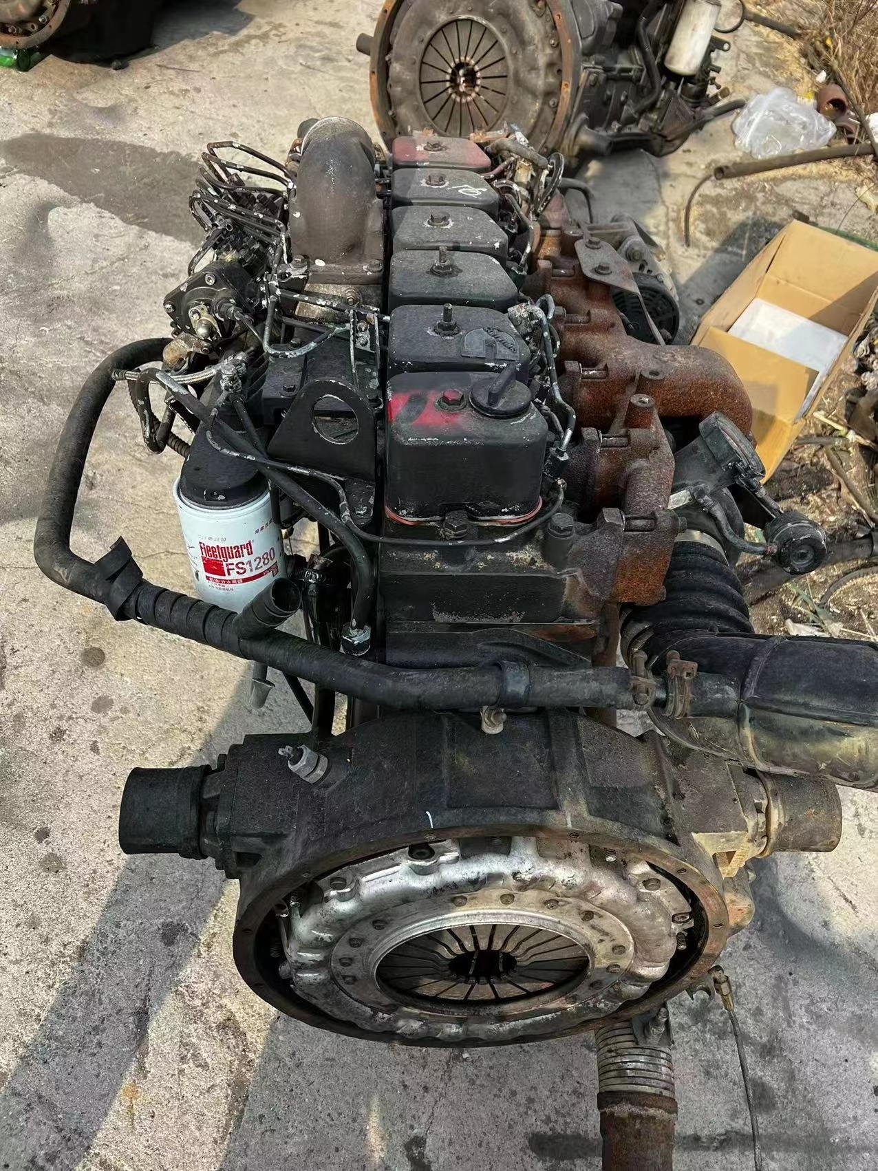 High quality cummins used engine 6bt motor fuel pump 6ct 6l 4bt engine parts and gearbox flywheel