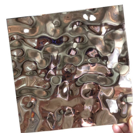 High-end fashion decorative ceiling material Advanced sense water ripple 301 304 316 stainless steel sheet/plate