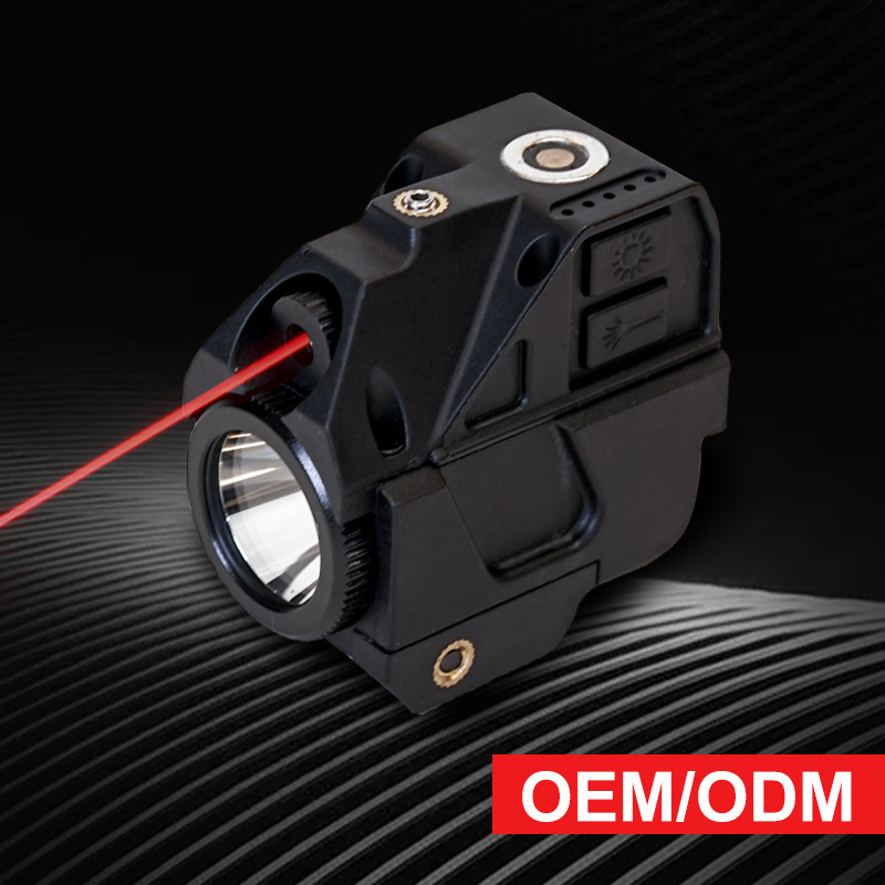 Ulink Tactical Flash Light 03G(R) 2-in-1 White Light + Red Laser Sight 650nm With Shockproof