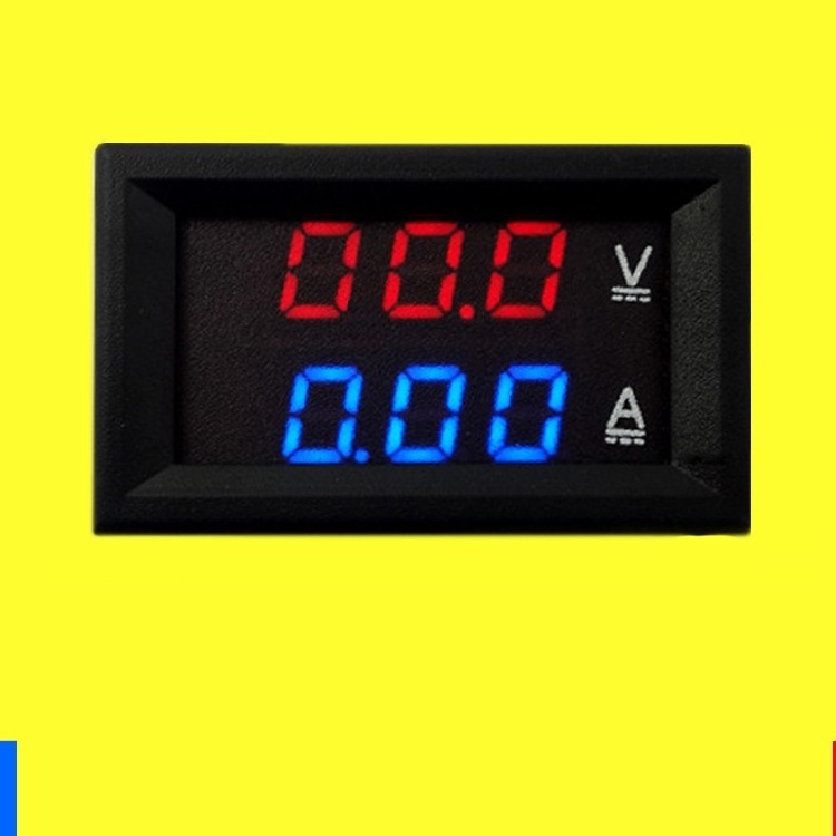 Digital Voltmeter Ammeter Dual Digital Volt Amp Meter Gauge With Lines DC 100V 10A 50A 100A Voltmeter Ammeter LED Detector