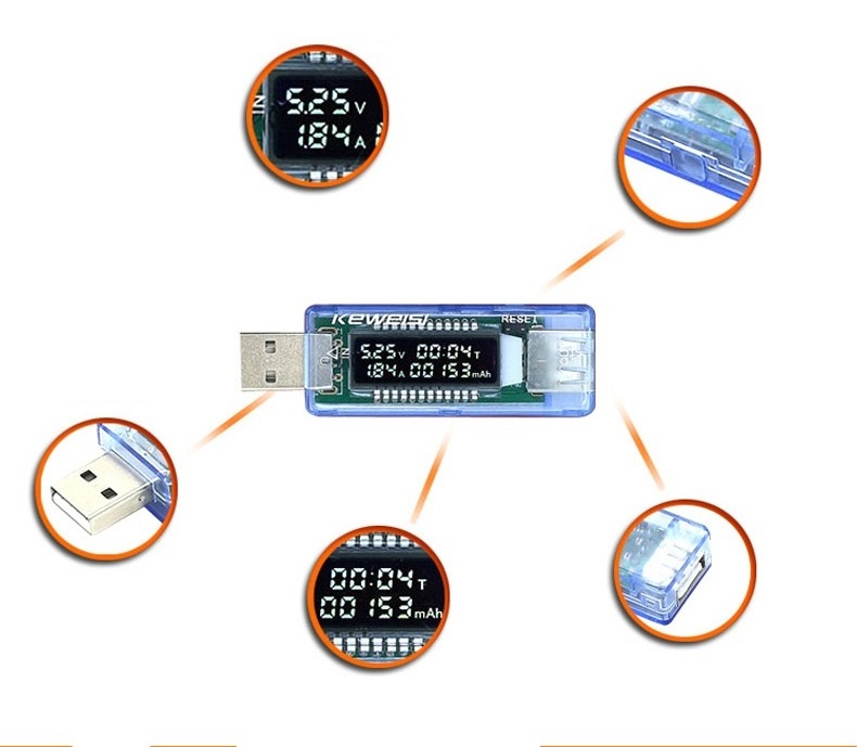 USB amp meter tester voltmeter ammeter battery capacity test usb socket voltmeter