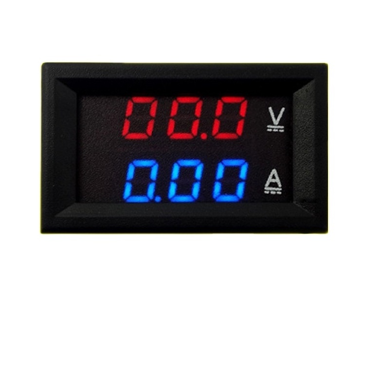 Digital Voltmeter Ammeter Dual Digital Volt Amp Meter Gauge With Lines DC 100V 10A 50A 100A Voltmeter Ammeter LED Detector