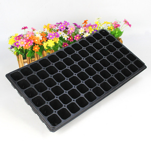 72 Cell Plug Seed Start Grow Germination Tray Black Plastic Plant Propagation Nursery Seedlings Tray