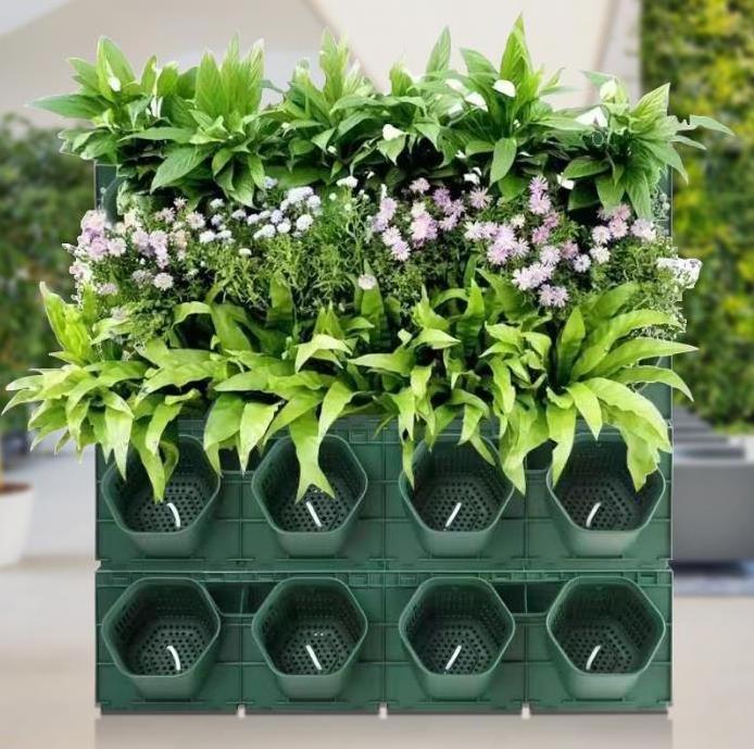 Garden Hanging Wall Planters Indoor Outdoor Green Wall System Plant Pot Vertical Green Wall Planter