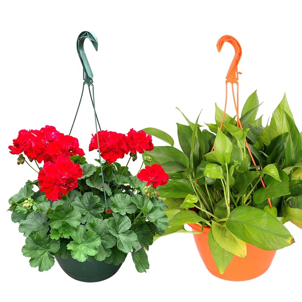 hot sale colorful garden flower pots plastic hanger basket pot hanging plant pot