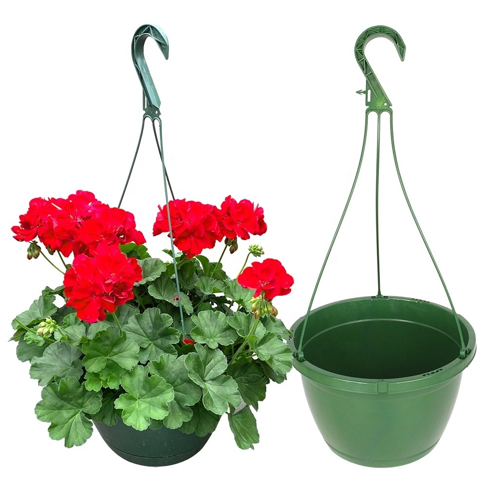 hot sale colorful garden flower pots plastic hanger basket pot hanging plant pot