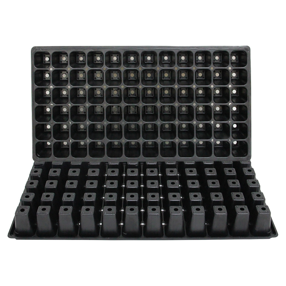 Sale high quality 72 cells plug plastic seed trays plant propagation seedling trays plastic nursery tray