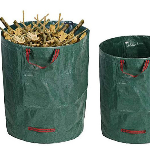 60L 120L 272L 300L foldable reusable large garden waste bag park garden weeds branches leaf wastc bags