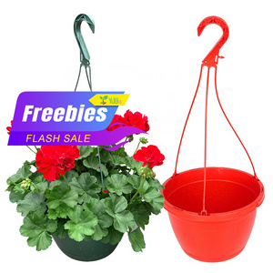 hot sale colorful garden flower pots plastic hanger basket pot hanging plant pot