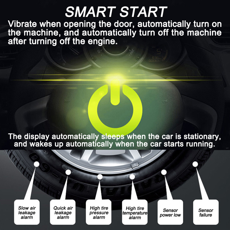 External tire pressure monitor, automotive wireless solar tire pressure monitoring system.