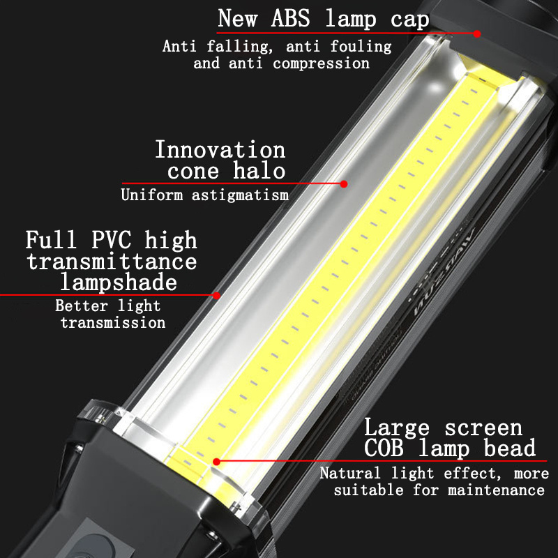 LED automobile maintenance lamp, super bright strong light, strong magnet charging lighting tool