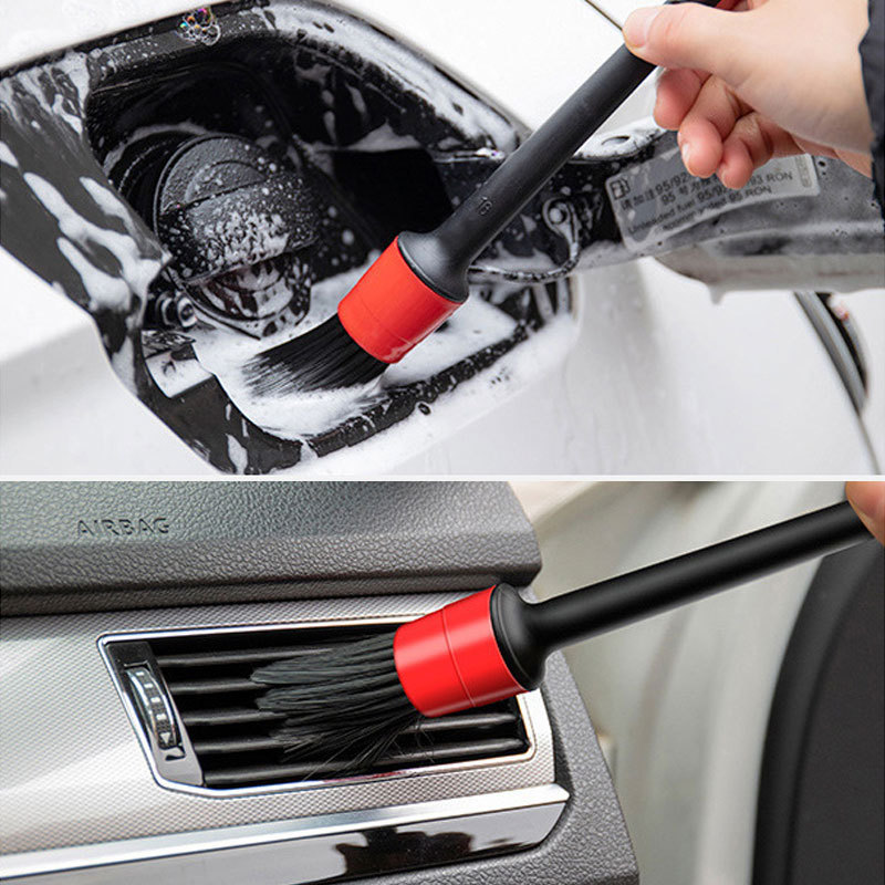 Car wash soft fur detail brush, multifunctional air outlet cleaning tool for car interior gaps.