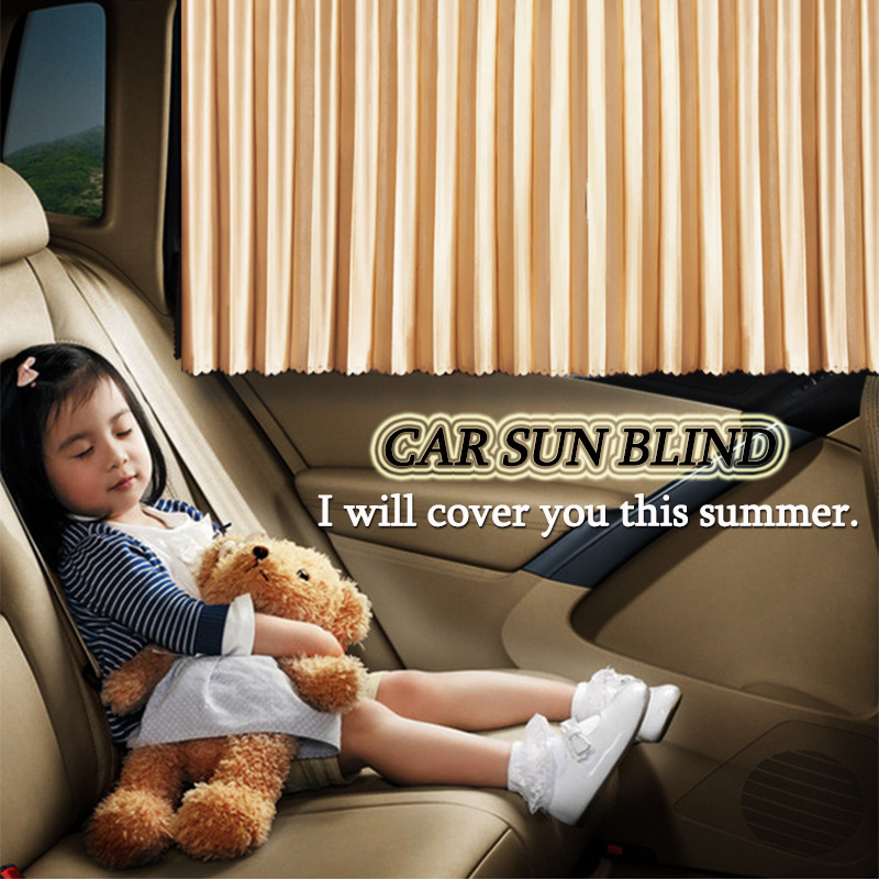 Summer automatic retractable car window sunshade, car decoration supplies, suitable for a variety of models.