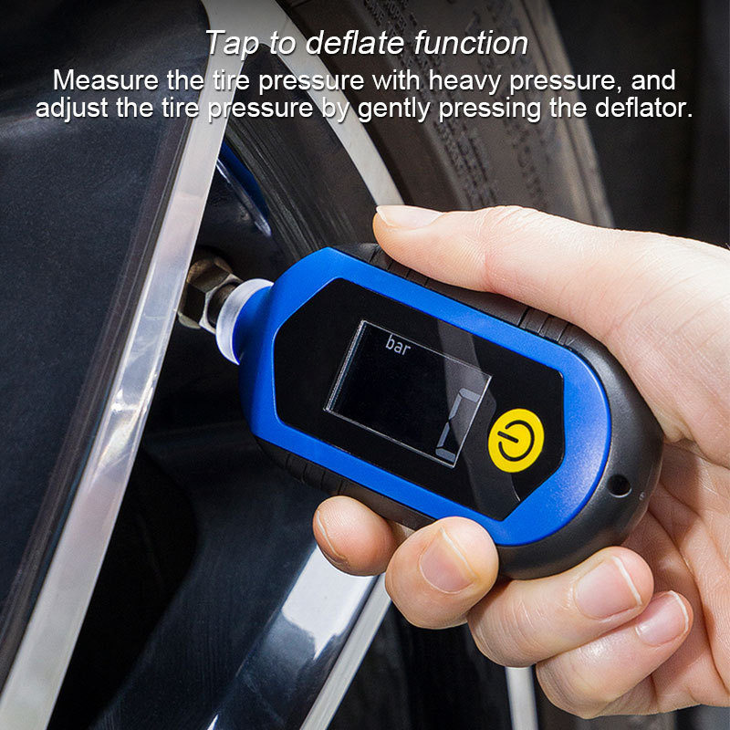 Tire pressure gauge, high-precision automotive tire pressure gauge for inflation, digital electronic pressure gauge.