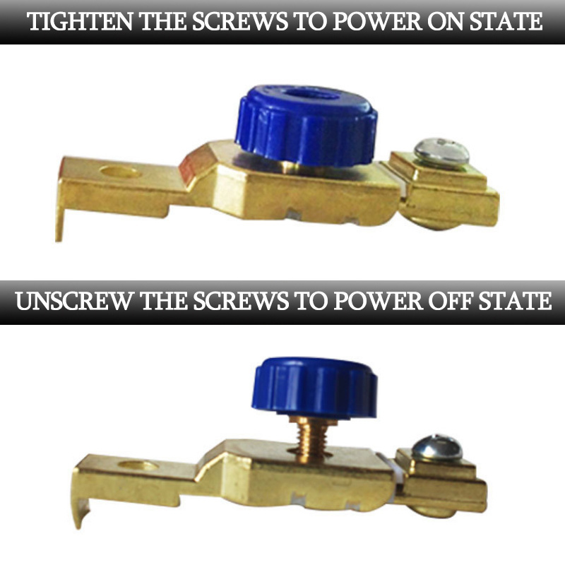 Special brass power cut off protection switch for automobile, anti leakage power cut off tool.